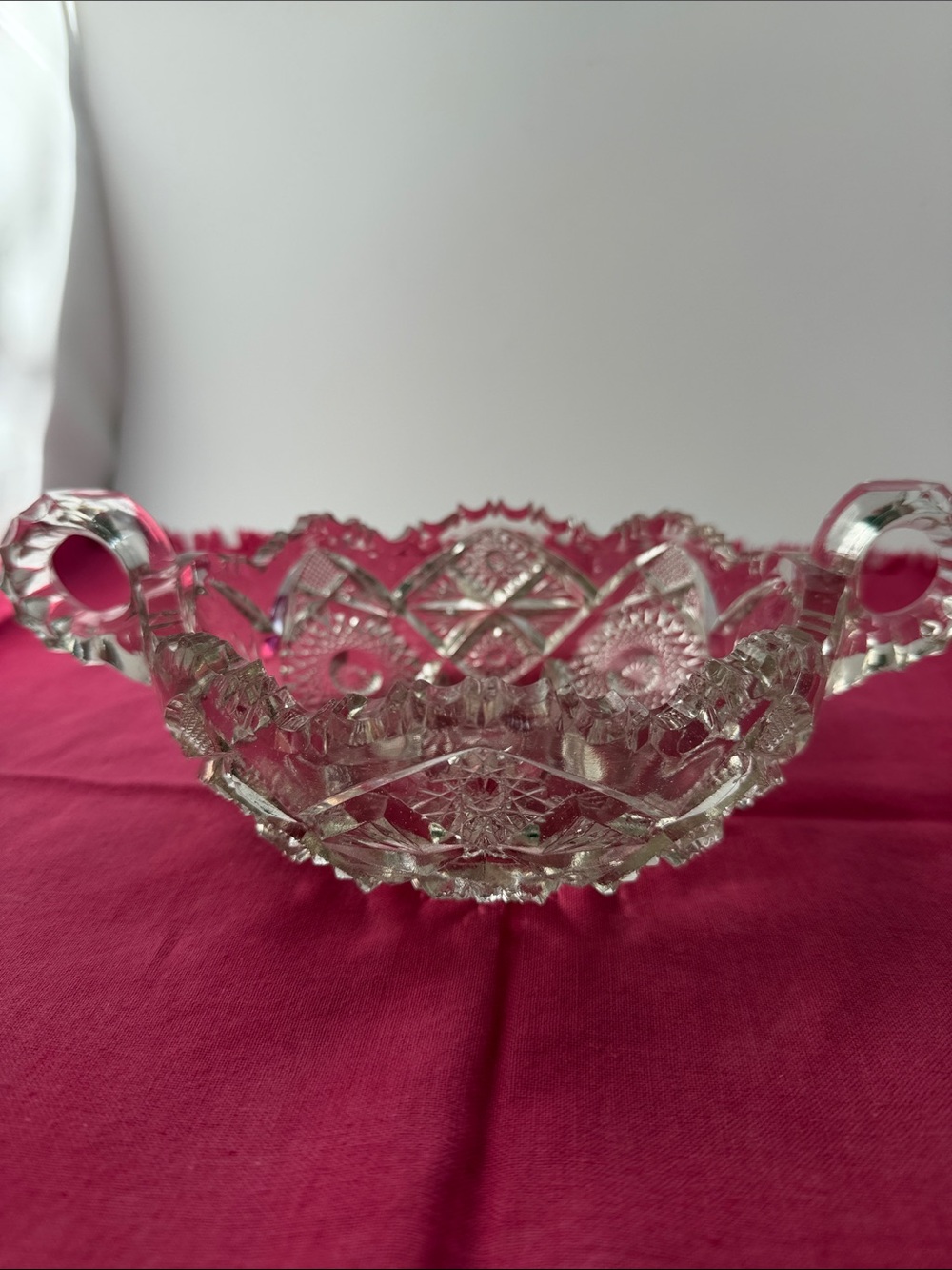 Imperial Glass. But Clear Candy Bowl Sawtooth Edge